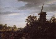 Jacob van Ruisdael A Windmill near Fields painting